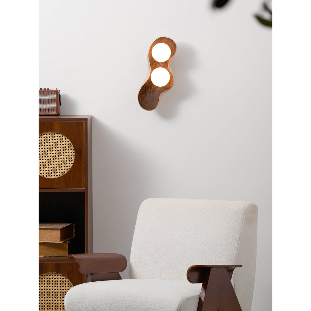 Fable Carved Wood Sconce