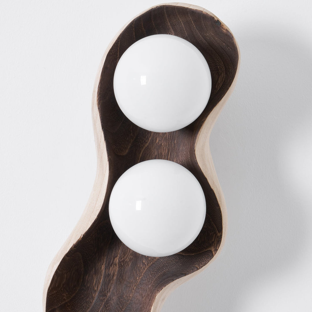 Fable Carved Wood Sconce