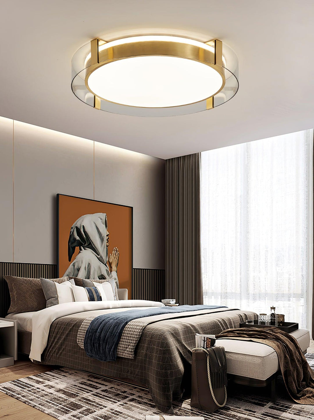 Aureole Flush Ceiling Light