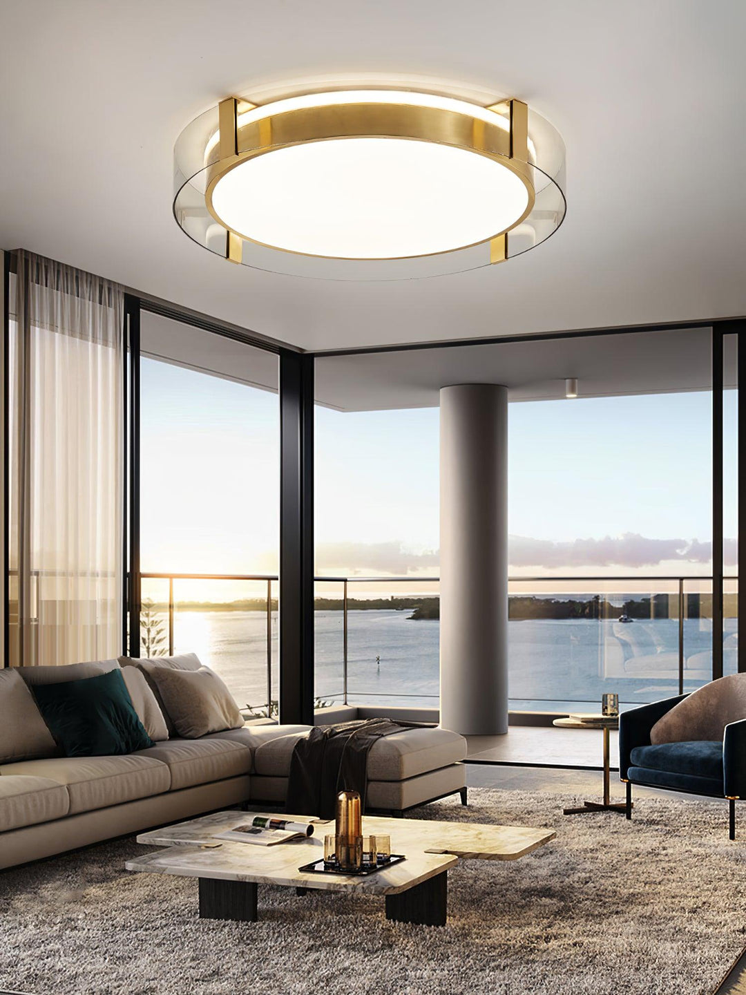 Aureole Flush Ceiling Light