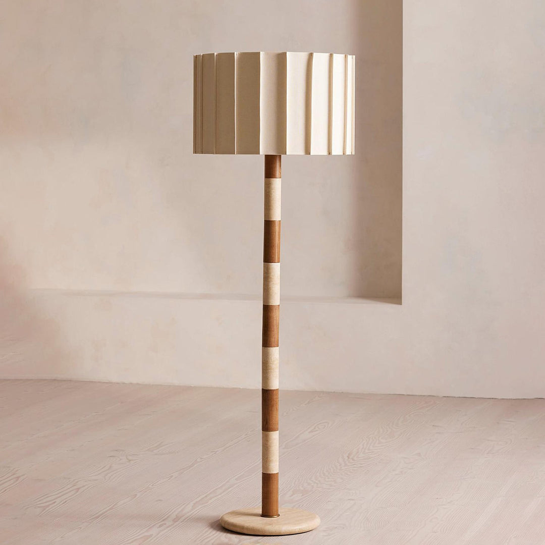 Banded Stone Floor Lamp