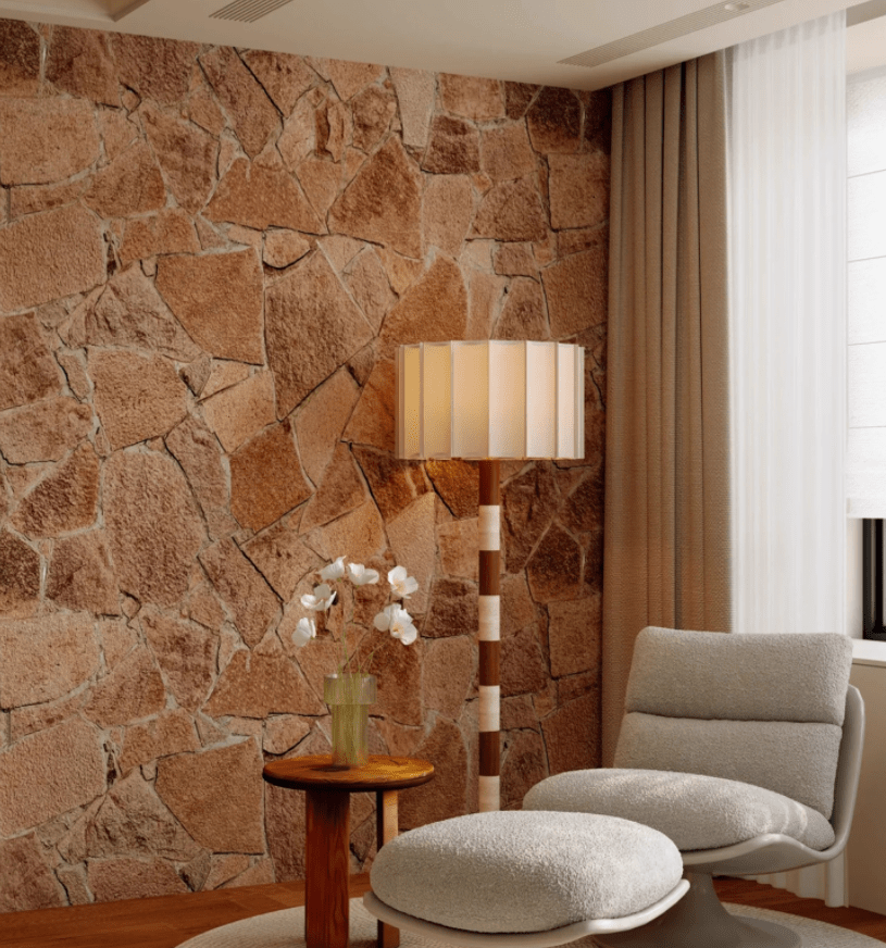 Banded Stone Floor Lamp