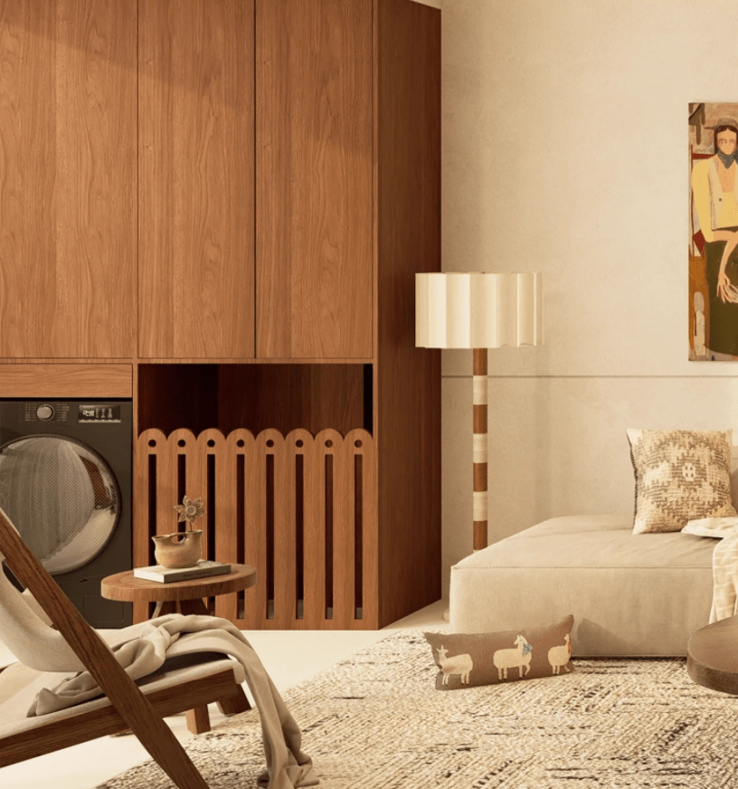 Banded Stone Floor Lamp