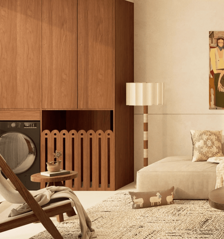 Banded Stone Floor Lamp