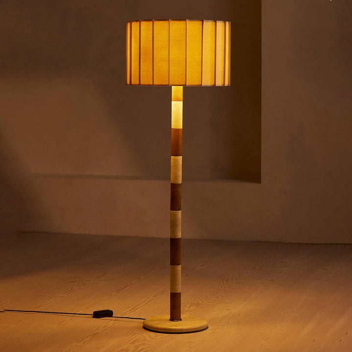 Banded Stone Floor Lamp