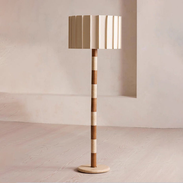 Banded Stone Floor Lamp