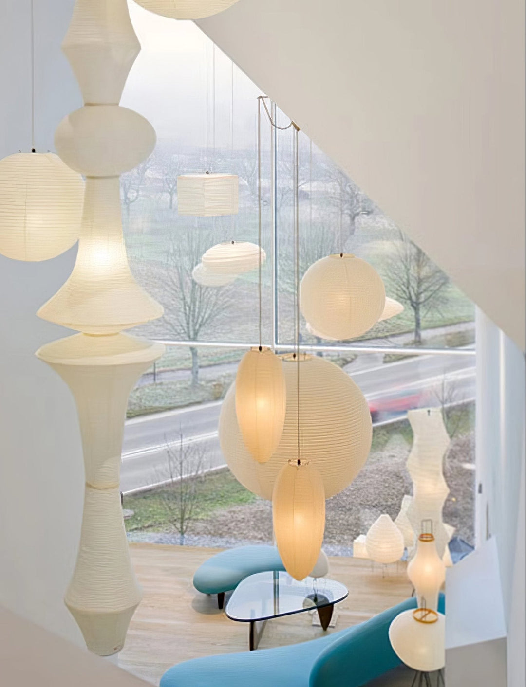 Ridge Paper Pendant Light