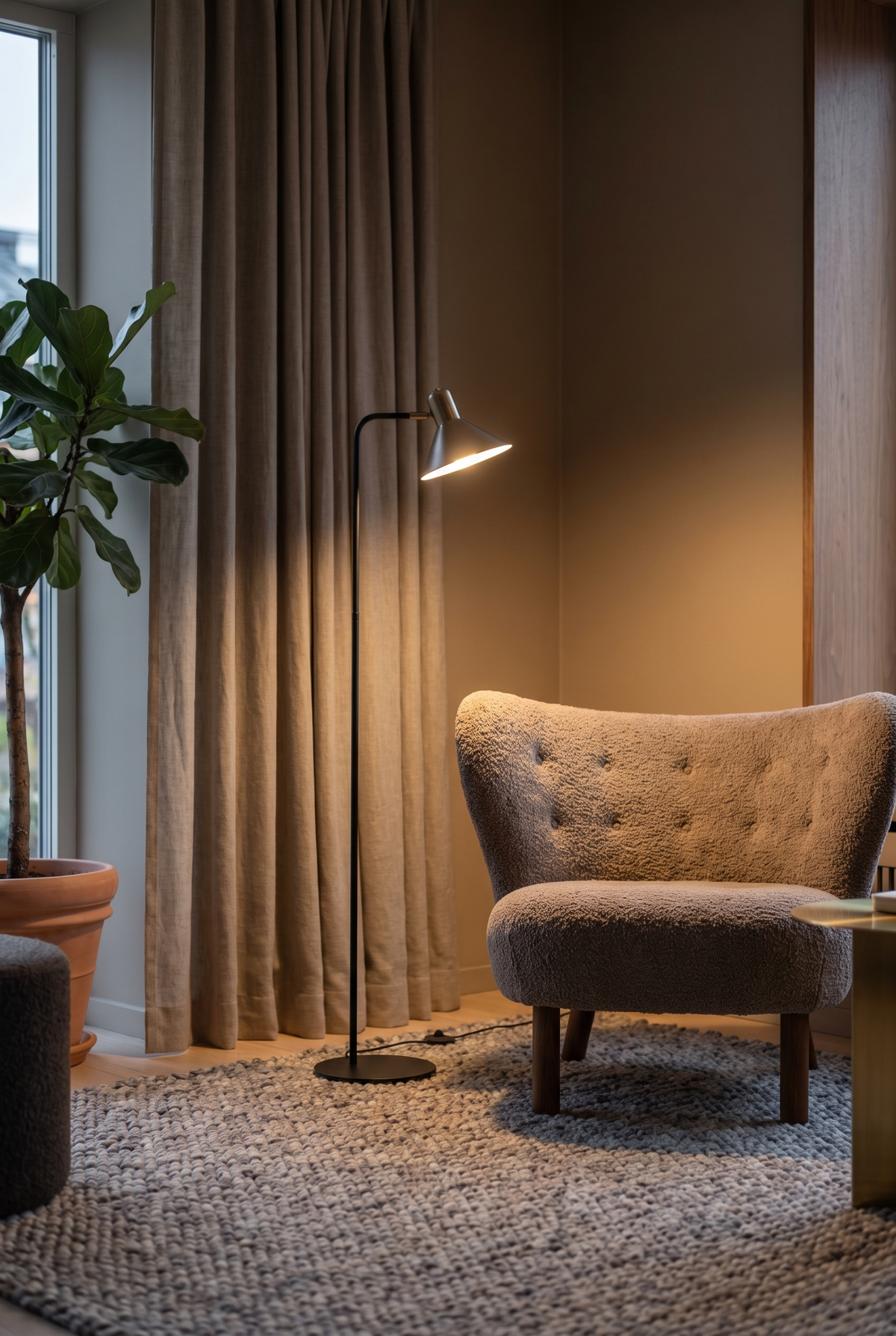 BRAND-07-FLOOR — floor lamp beside a reading chair